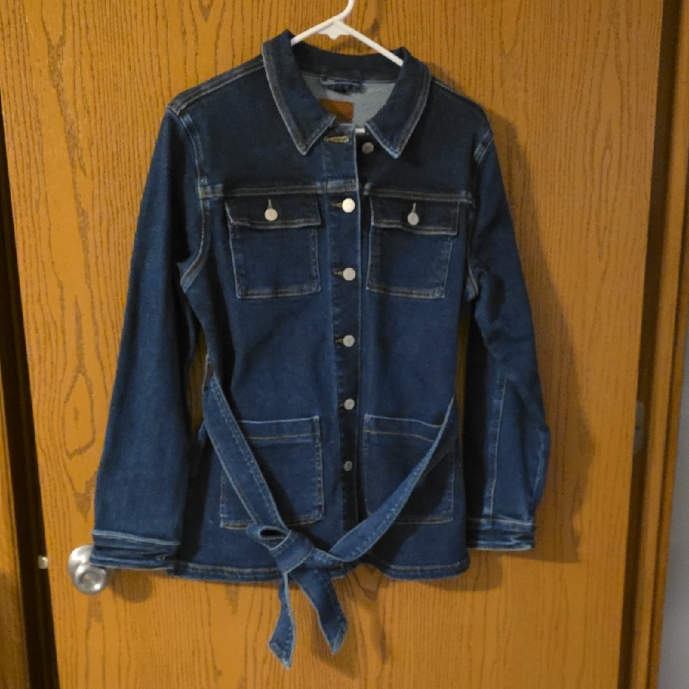 Judy Blue Dark Blue Denim Belted Jacket